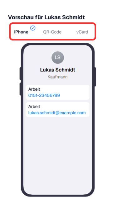 QR-Code-Vorschau